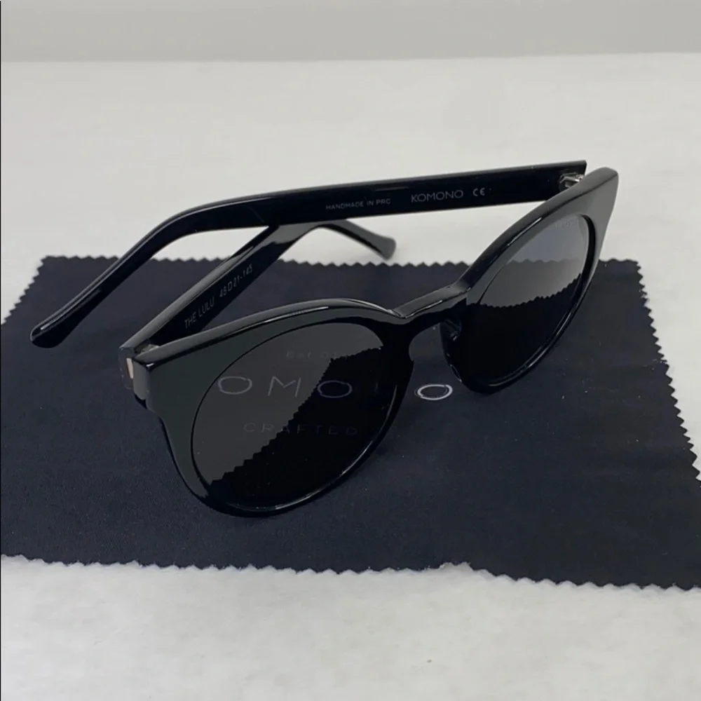 Komono Sunglasses NEW Lulu Glossy Black cat eye